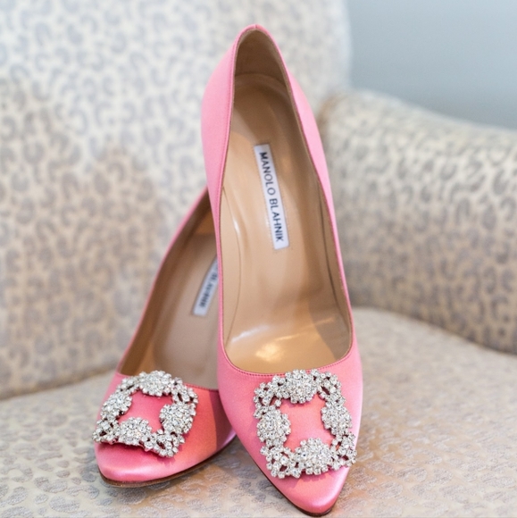 🥳SOLD!!!!🥳 Manolo Blahnik Hangisi Pink EU 38.5 - Picture 2 of 10